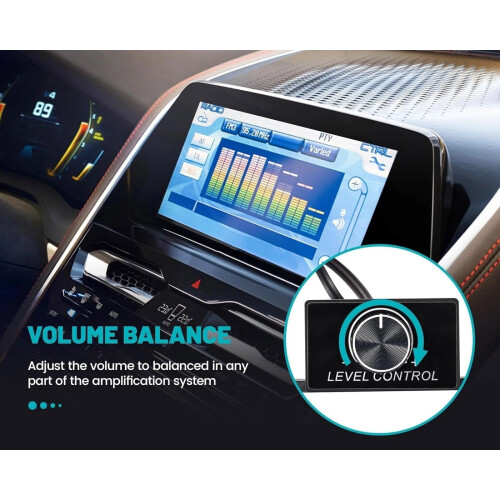 Car Amplifier Volume Controller RCA Dash Mount for Vehicle 2