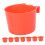 Red Plastic Bird Feeder Cups for Parrot Cage 4-Pack 5