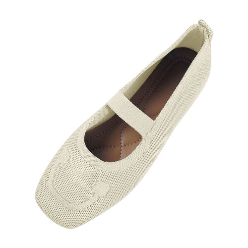 Γυναικεία μπαλαρίνες Slip-On με πλεκτά παπούτσια για περπάτημα σε χαμηλή φτέρνα 1