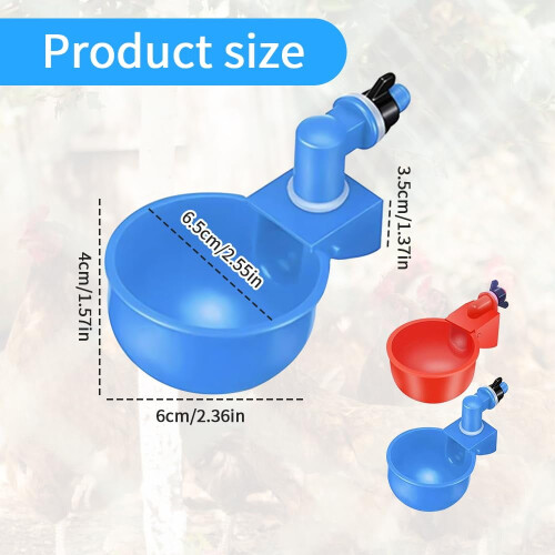 Automatic Chicken Water Cup for Coop – Compatible with 1