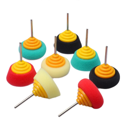Mini Polishing Sponge Buffing Wheel 40mm 3mm Shank 1