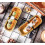 Mini Cake Pans with Lids and Spoons Black Gold Rectangular 6