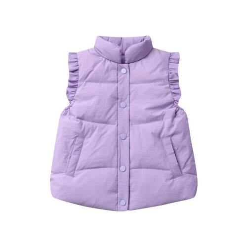 Kids Thermal Sleeveless Vest Zip Front Polyester 3-12Y 1