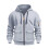 Men's Hooded Zip-Up Jacket Grey XL 4