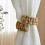 Handwoven Cotton Jute Curtain Tiebacks Brown Beige 2