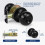 Matte Black Entry Door Knob with Lock and Key 1 Pack 7