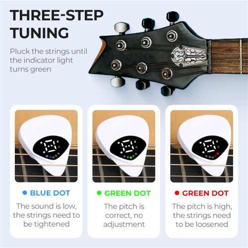 Digital Guitar Tuner and Pick with LED Display 2