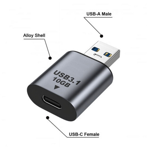 USB-C to USB-A Data Adapter 10 Gbps 2