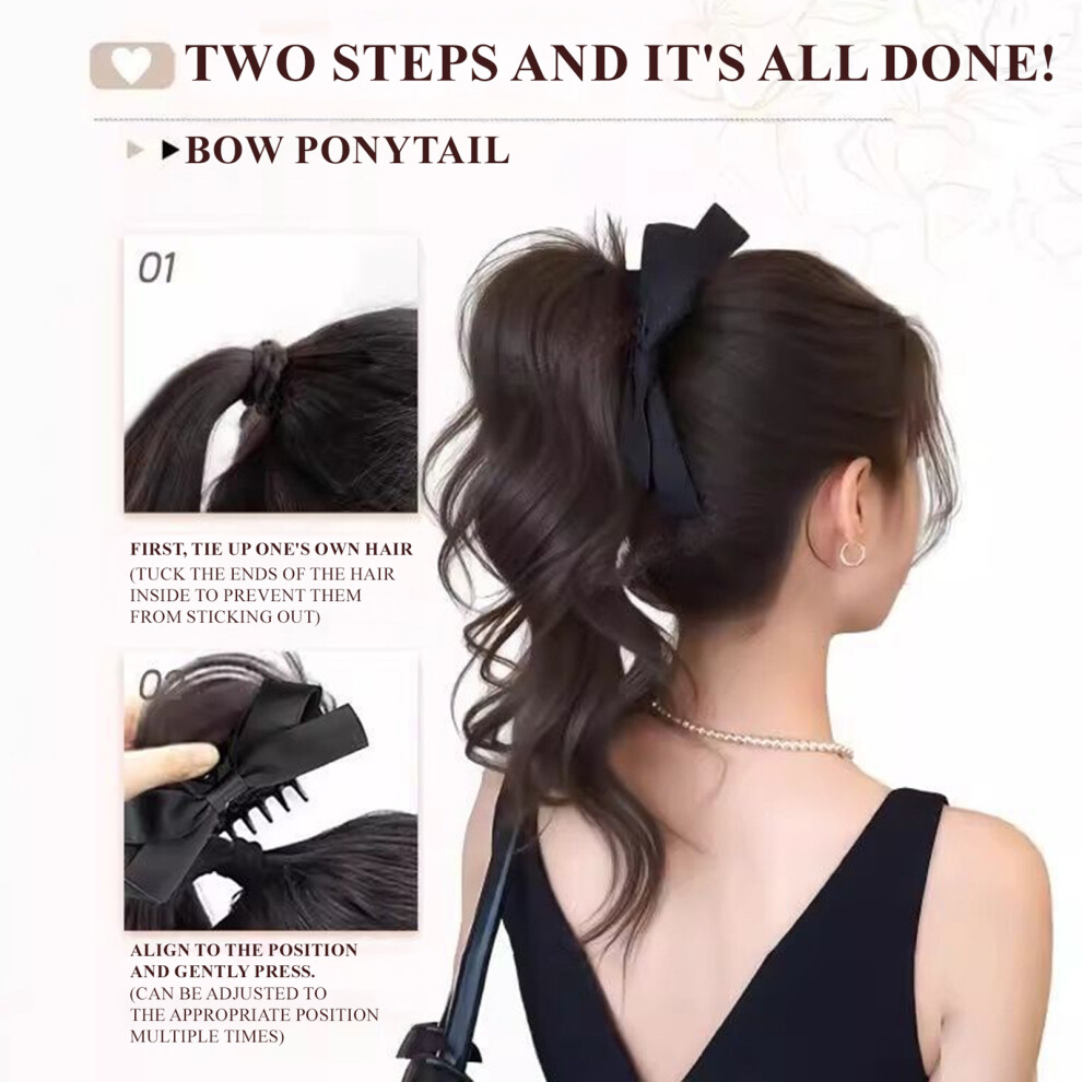 Bright-Home (Brownish Black) Natural Bun Maker For Women Ponytail Holder Smudging Shark Clip For Hair Diy Accessory Hair Styling