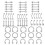 SkyAuks Stainless Steel Lip Nose Eyebrow Stud Set 60 Pcs 4