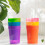 Triani Reusable Cups 13.5 oz 12 pcs 6 colors 5