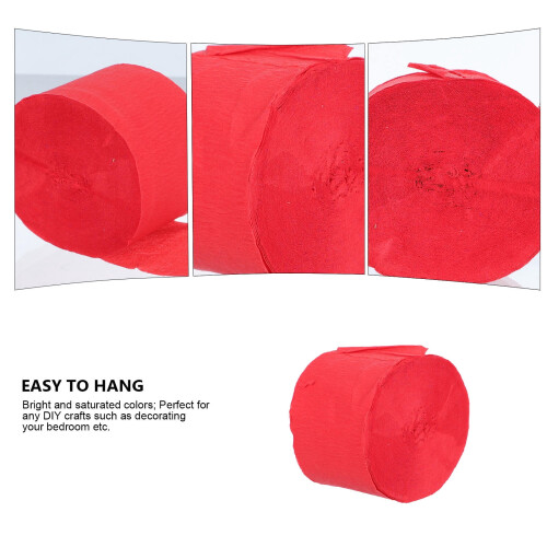 Red Crepe Paper Rolls Decoration 8 Rolls 1
