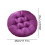 Rond stoelkussen met strikjes, paars, polyester, 45,7 cm 3