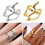 Vintage Hollow Branch Ring Gold Silver Tone Adjustable Fine 6