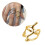 Vintage Hollow Branch Ring Gold Silver Tone Adjustable Fine 2