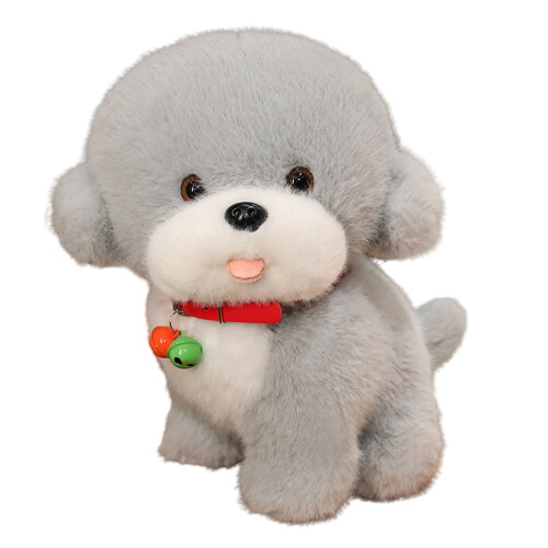 Soft Plush Dog Toy Gray 9.5 Inch 1