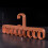 (Orange)Durable Plastic Tie Holder With Cross Pattern For Closet And Wardrobe Organization 2