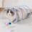 Cat Tunnel Spring Toy Foldable S-Shape for Indoor Cats 2