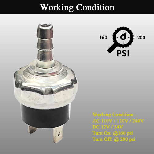 Air Compressor Micro Pressure Switch 160-200 PSI 2