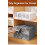 Foldable Shoe Organizer Boxes Mesh Lid Handle Light Gray 4