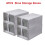 Foldable Shoe Organizer Boxes Mesh Lid Handle Light Gray 2