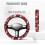 Heart Pattern Steering Wheel Cover for Golf Carts and 5
