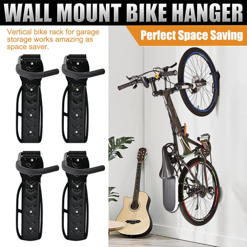 Bike Rack Wall Mount Heavy Duty 4PCS Black 1