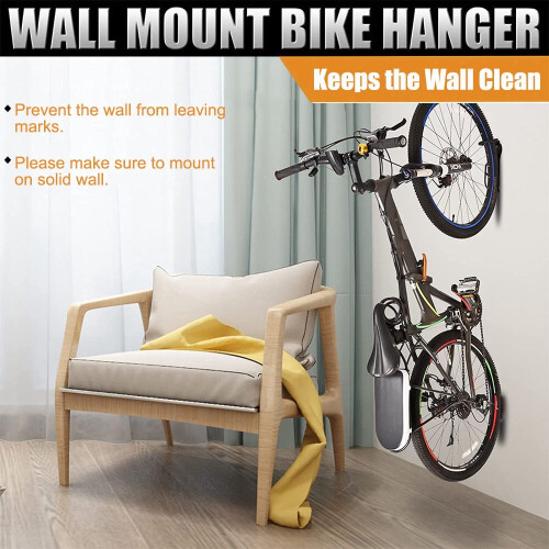 Bike Rack Wall Mount Heavy Duty 2 Pack Black 2