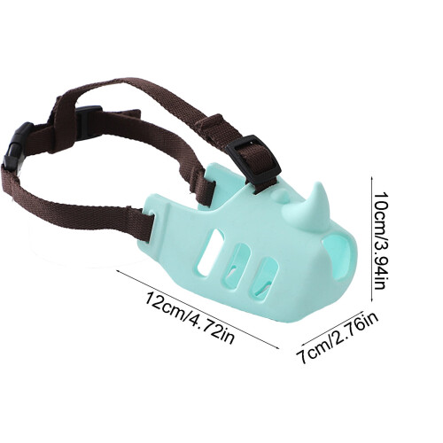 Silicone Dog Muzzle Adjustable Rhino Design for Small 2