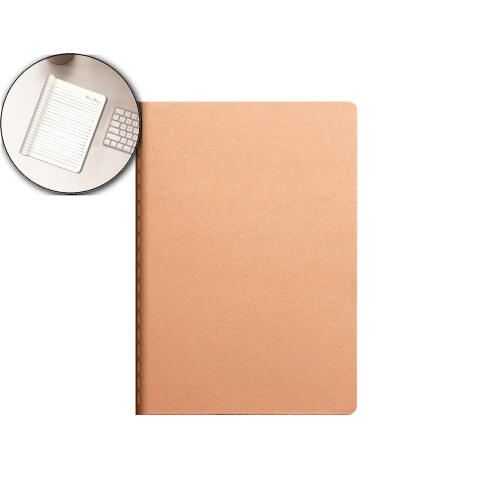 Kraft Paper Notebook A5 B5 A4 8mm Grid Softcover