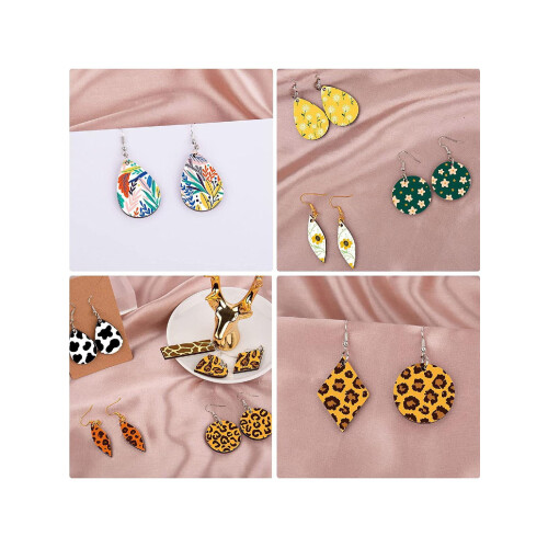Wooden Waterdrop Earrings Sublimation Blank 260 Pieces 1