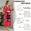 Women's Long Sleeve Nightgown Button Front Ankle-Length Red 6