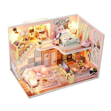Wooden Dollhouse Model Kit Assembly