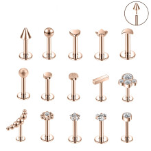 Labret Lip Studs Zircon 15 pcs