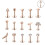 Labret Lip Studs Zircon 15 pcs 1