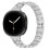Elegant diamant rustfrit stål urrem kompatibel med Samsung Watch 8 (mindre version) Silver 1