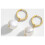 Baroque Pearl Earrings Gold Dangle Studs 2