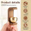 Magnetic Wood Doorbell Handcrafted Beech Brass Ding Ding 3