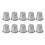 Metal Sewing Thimble Finger Protector Silver 10 Pcs 1