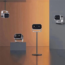 WiFi Projector with 1080P Electric Focus Home Theater Portable Projector 360Adjustable Stand US Plug