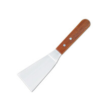 Kleine Edelstahlspatel mit Holzgriff – Ideal zum Backen, Braten und Grillen