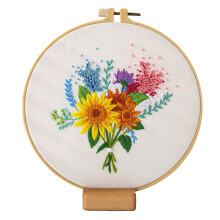 Flower Embroidery Kit Handheld Bling Painting 1 Set