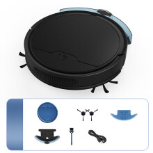 Smarter Roboter-Staubsauger mit großem Wassertank und App-Steuerung Black