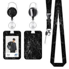Intrekbare badgehouder met polyester koord - Ideaal voor werk-ID's