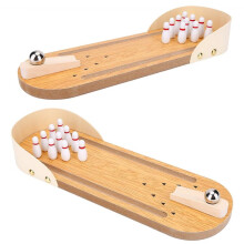 LHCER Mini Bowling Game Set Wooden Table Toy