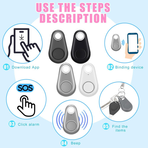 8 τεμάχια Συσκευή Bluetooth Anti-Loss - Έξυπνος Εντοπιστής Αντικειμένων & Κλε 1