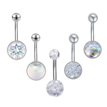 Belly Button Ring Pineapple Design 14G Banana Barbell 5