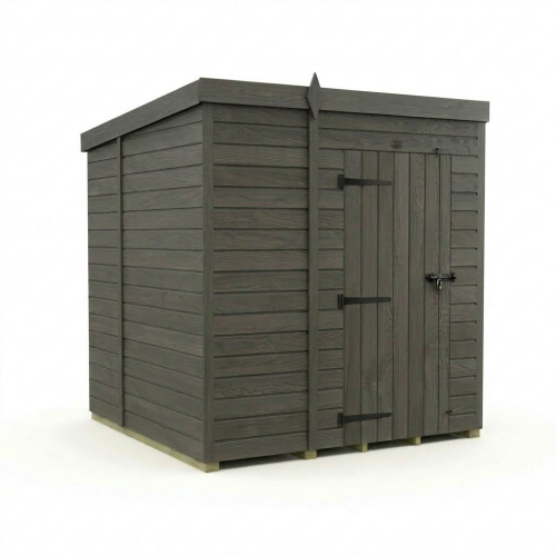 7x6 Pent Composite Shed Tanalised (Single Door, No Windows) 1
