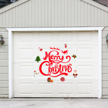 Festive Wall Sticker Garage Door Car Holiday