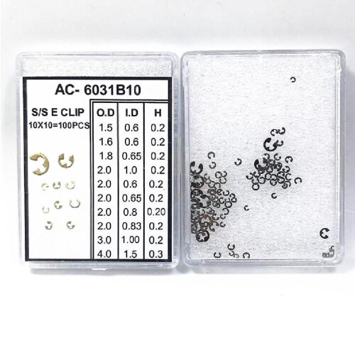 Assorted Chronograph Watch Pusher Button C-clip Ring 90 pcs 1